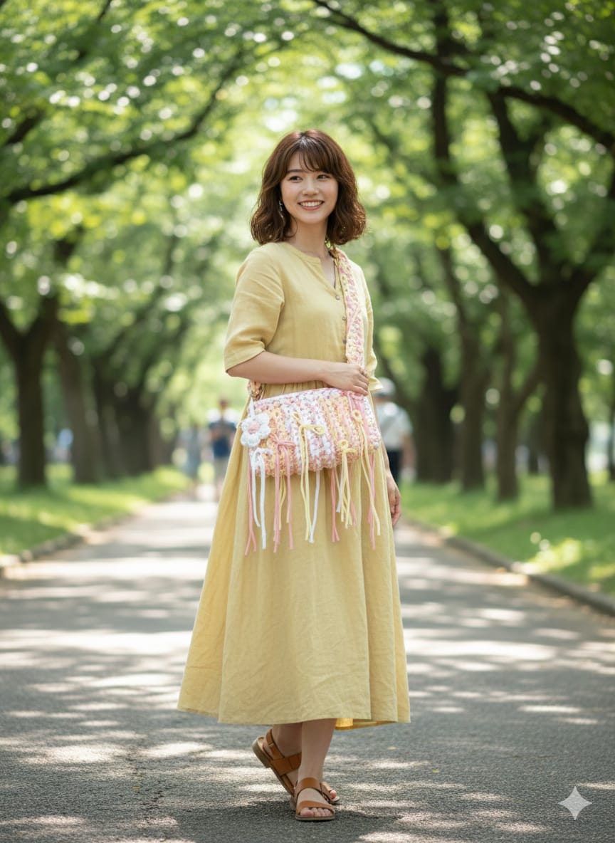  شنطة مكرمية كروشية يدوي