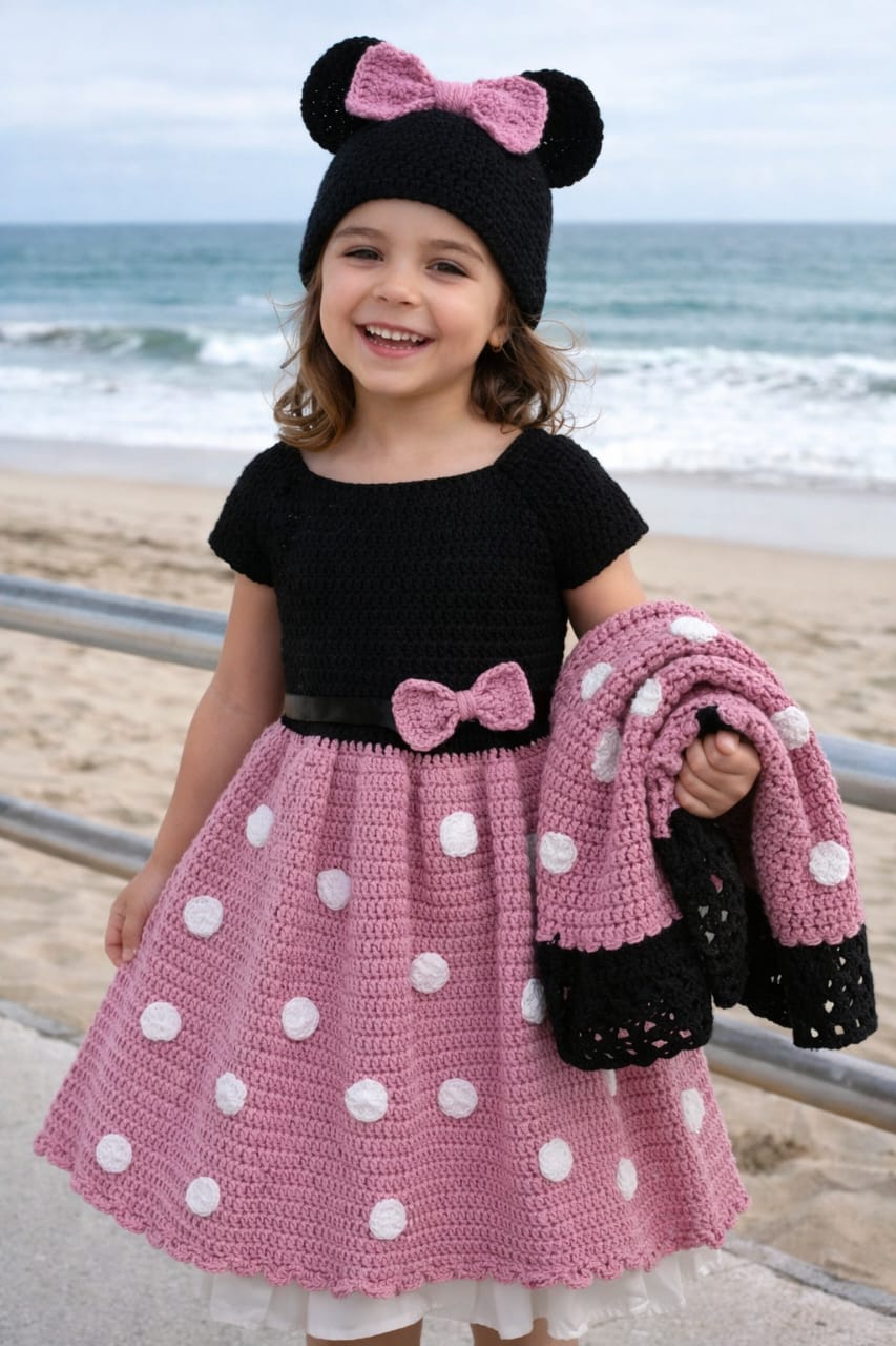 فستان كروشية بناتى أطفال