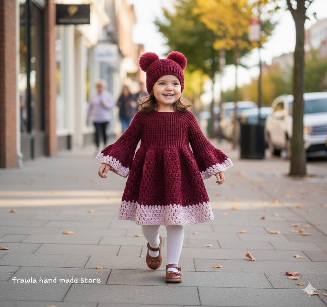 ستان حجر الياقوت كروشية بناتى يدوي